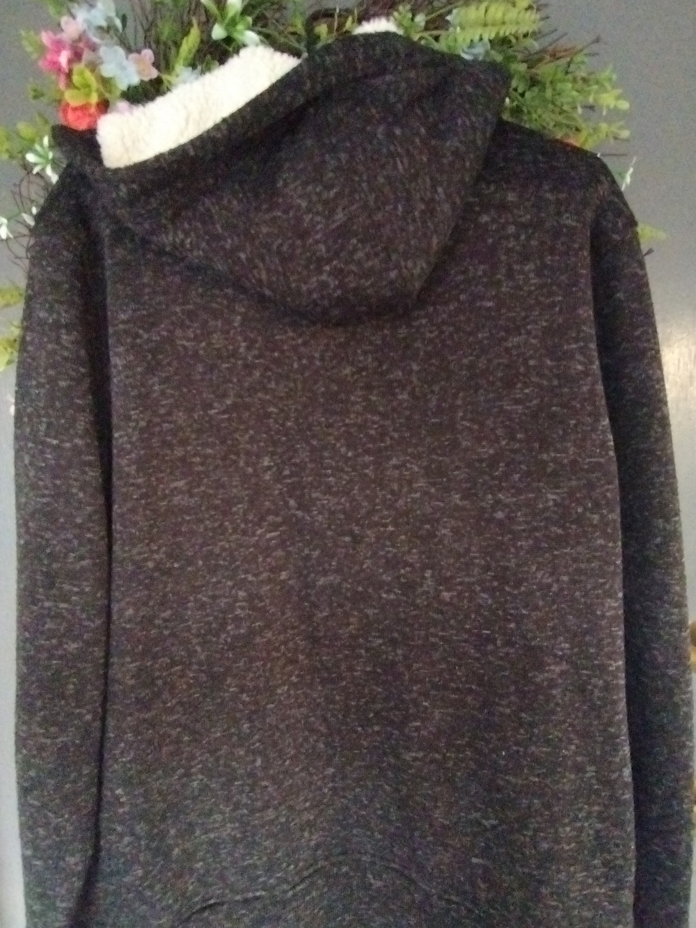 Hurley Women's Charcoal Black Sherpa-Lined Zip Hoodie - Picture 4 of 4